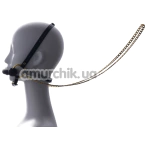 Кляп з упряжкою Upko Adjustable Leather Head Restraint Harness Mouth Gag With Leash, чорний - Фото №1