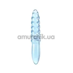 Фалоімітатор Good Vibes Double Twist Clear Blue - Фото №1
