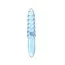 Фалоімітатор Good Vibes Double Twist Clear Blue - Фото №1