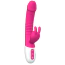 Вібратор з підігрівом Boss Series Silicone Rabbit Vibrator Powerful Licking, рожевий - Фото №1