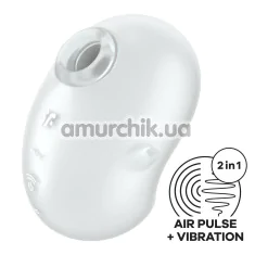 Симулятор орального сексу для жінок з вібрацією Satisfyer Cutie Ghost, білий - Фото №1