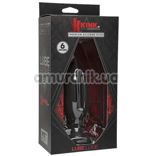 Анальная пробка Kink Lube Luge Premium Silicone Plug 6, черная