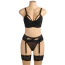 Комплект Star Night Lace Underwire, чорний: бюстгальтер + пояс для панчіх + трусики-стрінги - Фото №8
