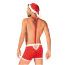 Костюм Санты Obsessive Mr Claus Set, красный: трусы с подтяжками + шапка - Фото №4