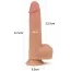 Вибратор с ротацией и подогревом Dual-Layered Silicone Nature Cock Anthony 8.5, телесный - Фото №4