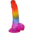 Фалоімітатор Doc Johnson Crystal Jellies Realistic Cock With Balls 8.5, мультикольоровий - Фото №2