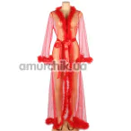 Пеньюар Star Night Sensual Feather Night Robe, червоний - Фото №1