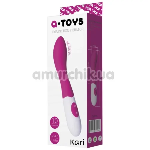 Вібратор для точки G A-Toys 10-Function Vibrator Kari, рожевий