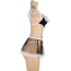 Костюм покоївки Star Night Sexy French Maid Lace Costume Set, чорно-білий: боді + спідниця + підв'язка на ногу + рукавички - Фото №7