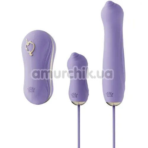 Набор вибраторов Zalo Rose Series Unicorn Set 3-in-1, фиолетовый - Фото №1