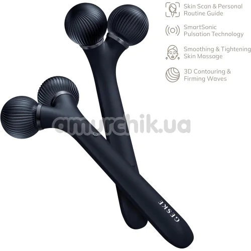 Ультразвуковий масажер Geske Sonic Facial & Body Roller 4 in 1, чорний