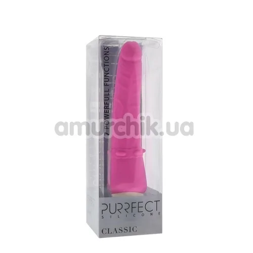 Вибратор Purrfect Silicone Classic, 17.5 см розовый