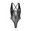 Боди Leg Avenue Floral Lace Thong Teddy, черное - Фото №3