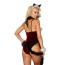 Костюм кошечки JSY Sexy Lingerie 8340 бордовый: боди + ушки + чокер + манжеты - Фото №2