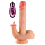 Вибратор с толчками и подогревом Real Body Licking Ram, телесный - Фото №3