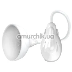 Вакуумная помпа для увеличения груди Pretty Love Breast Vibrating Massager, белая - Фото №1