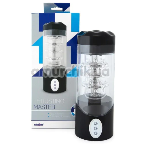Мастурбатор с толчками Thrusting Master, прозрачный