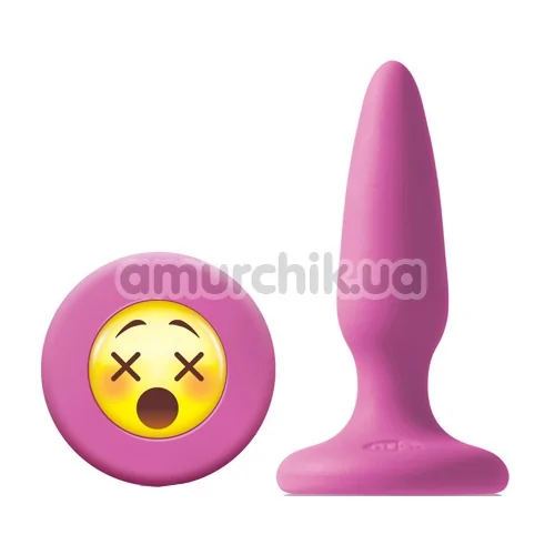 Анальна пробка Mojis WTF, рожева - Фото №1