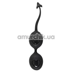 Вагінальні кульки Black Velvets Balls Silicone, чорні - Фото №1