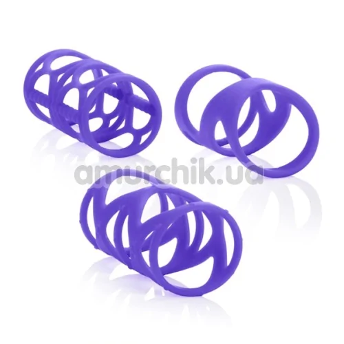 Набір насадок Posh Silicone Lover's Cages, фіолетовий