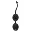 Вагинальные шарики Black Velvets Balls Silicone, черные - Фото №1