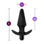 Анальна пробка з вібрацією Anal Adventures Platinum Vibrating Plug, чорна - Фото №5