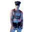 Костюм полицейского JSY Sexy Lingerie 9106, черный: трусы-боксеры + портупея + фуражка + наручники - Фото №1