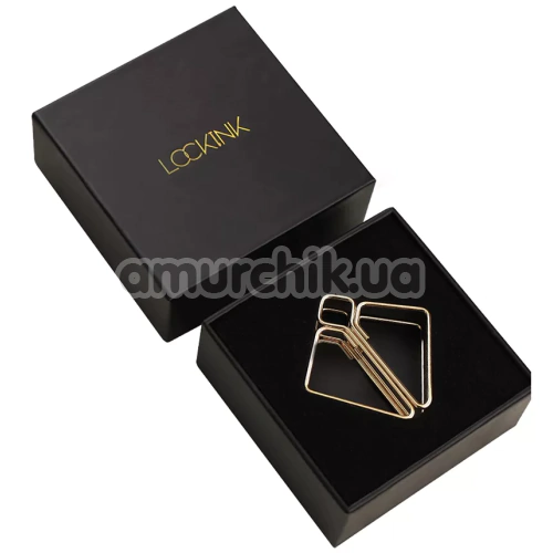 Зажимы для сосков Lockink Minimalism Metal Nipple Clamps, золотые