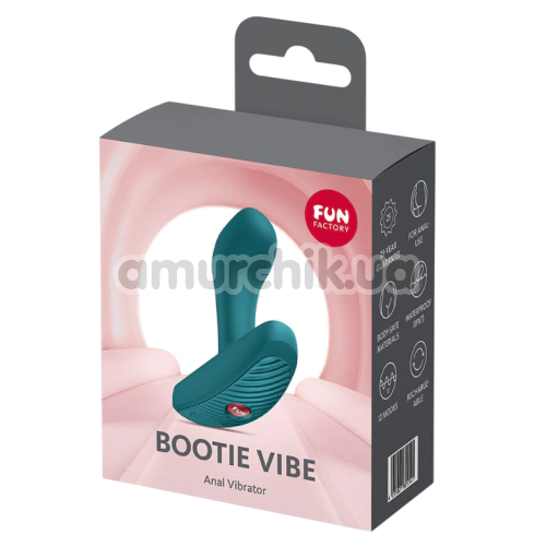 Анальная пробка с вибрацией Fun Factory Bootie Vibe, бирюзовая