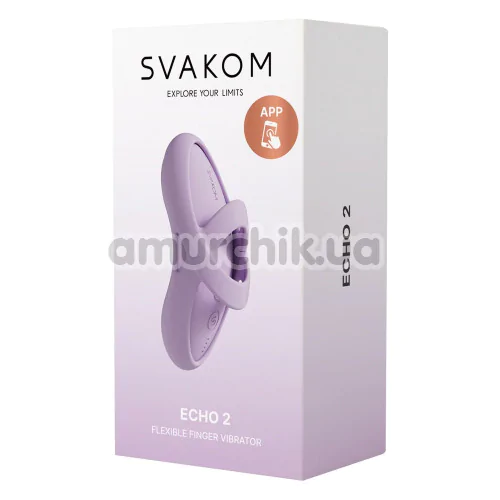 Вибратор на палец с подогревом Svakom Echo 2, розовый