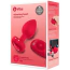 Анальная пробка с вибрацией B-Vibe Vibrating Heart M/L, красная - Фото №9