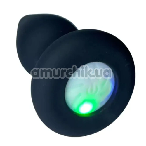 Анальная пробка с подсветкой Passion Play Light-up Buttplug M, черная