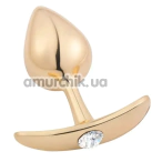 Анальная пробка Roomfun Diamond Anal Plug L, золотая - Фото №1