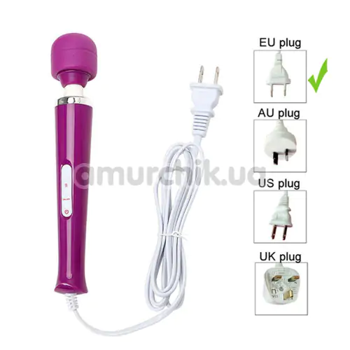 Універсальний вібромасажер Boss Series Magic Massager Wand, фіолетовий