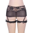 Комплект Star Night Lace Rose Set, черный: пояс для чулок + трусики-стринги - Фото №5