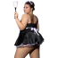 Костюм горничной JSY Sexy Lingerie P61110, черный: платье + головной убор + трусики-стринги + метелка + фартук - Фото №5