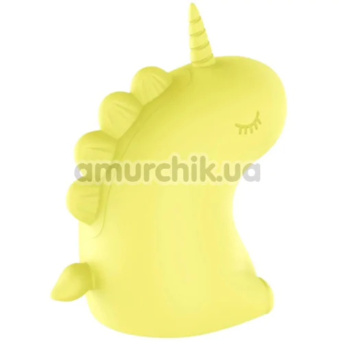 Кліторальний вібратор з пульсацією Univibe Sexy Unicorn, жовтий