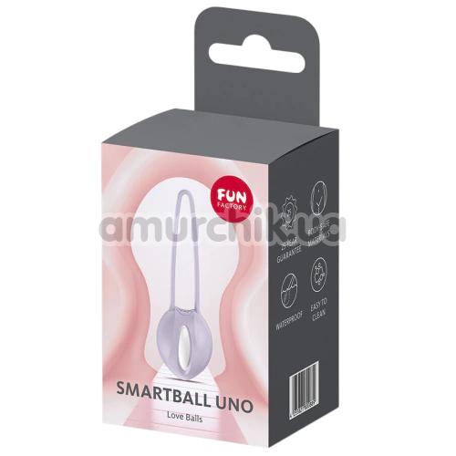 Вагинальный шарик Fun Factory Smartball Uno, фиолетово-белый