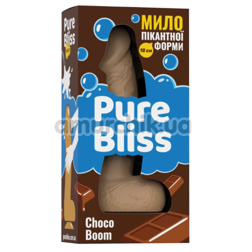 Мило у вигляді пеніса з присоскою Pure Bliss Big Choco Boom - шоколад, коричневе