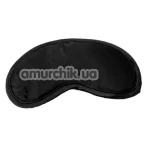 Маска на глаза Sex & Mischief Satin Black Blindfold, черная - Фото №1