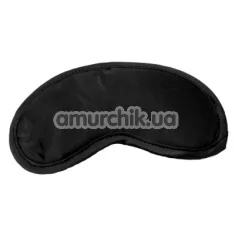 Маска на глаза Sex & Mischief Satin Black Blindfold, черная - Фото №1