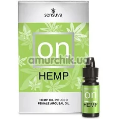 Возбуждающее масло Sensuva On Female Arousal Oil Hemp, 5 мл - Фото №1
