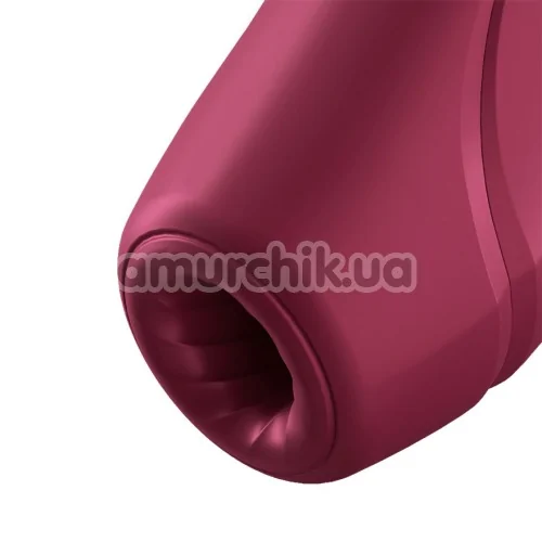 Симулятор орального сексу для жінок Satisfyer Curvy 1+, бордовий