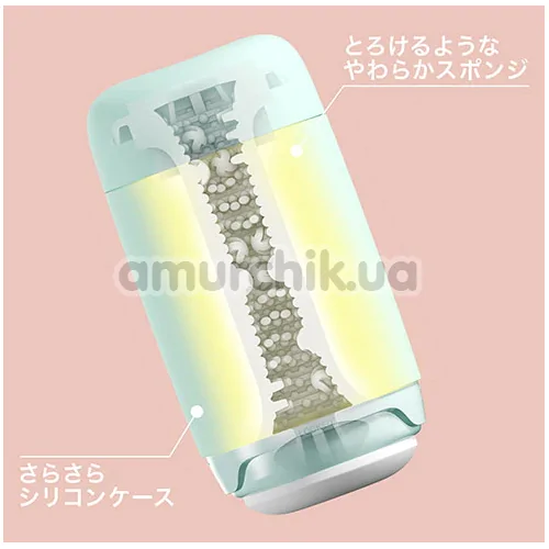 Мастурбатор Tenga Puffy Mint Green, бирюзовый