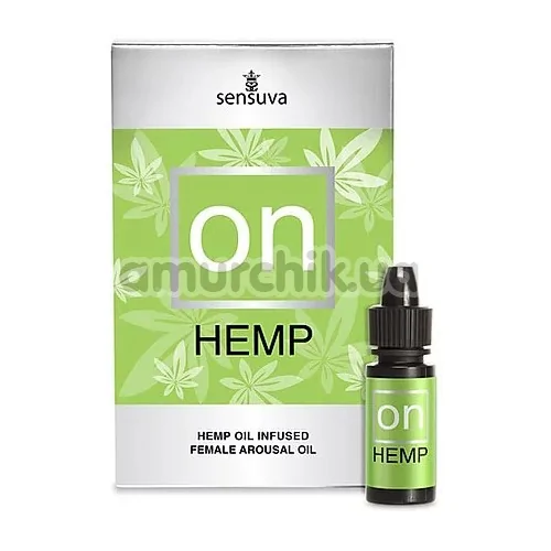 Возбуждающее масло Sensuva On Female Arousal Oil Hemp, 5 мл - Фото №1