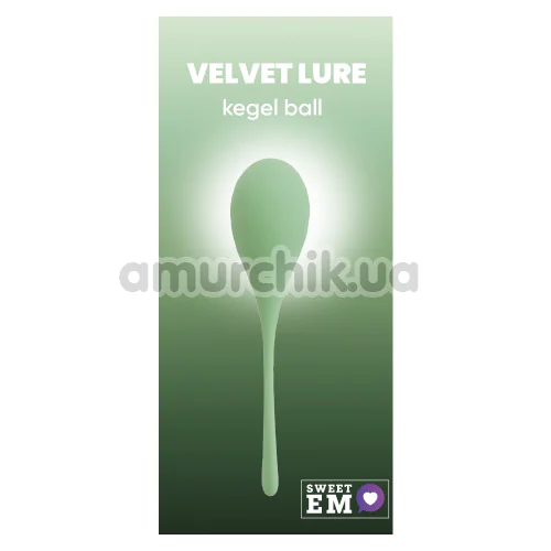Вагінальна кулька Sweet Em Velvet Lure Kegel Ball 50 г, світло-зелена