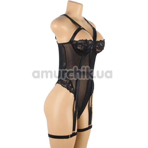 Боди с подвязками Star Night Sexy Lace Strap Teddy, черное