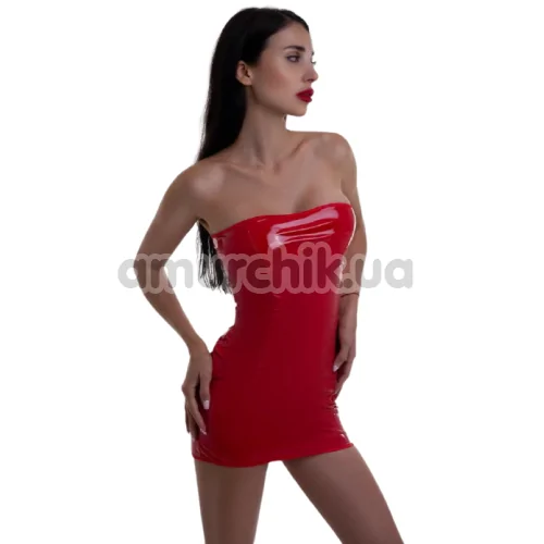 Мини-платье лаковое D&A 3094, красное