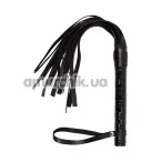 Плеть VIP Leather Flogger, черная - Фото №1