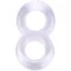 Ерекційне кільце Get Lock Duo Cock 8 Ball Ring, прозоре - Фото №1